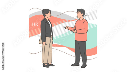 HR professional interviewing a candidate, business meeting, recruitment concept