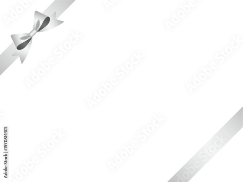 リボン蝶大、斜F、m2銀