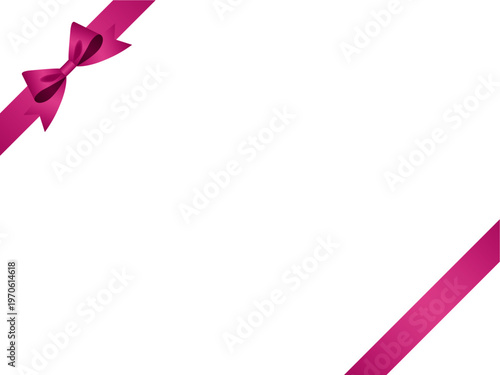 リボン蝶大、斜F、m12マゼンタ