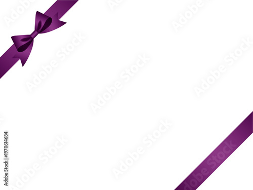 リボン蝶大、斜F、m13紫