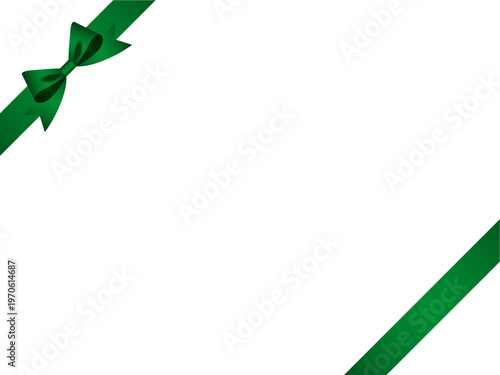 リボン蝶大、斜F、m17緑