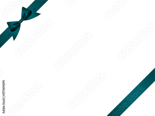 リボン蝶大、斜F、m16青緑