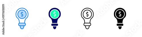 Lead Multiple Style Icon Set Vector 