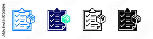 Order Multiple Style Icon Set Vector 