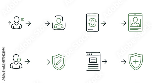 Conceptual illustration of digital identity, security, and data protection.