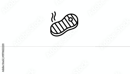 Grilled Steak Icon: Delicious Meat, Barbecue, and Food Symbol