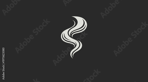 Abstract Smoke Icon on Dark Background