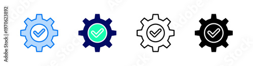 Management Multiple Style Icon Set Vector 