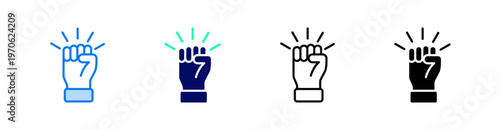 Motivation Multiple Style Icon Set Vector 