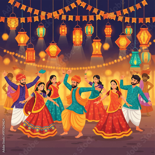 Group of people in traditional dance.