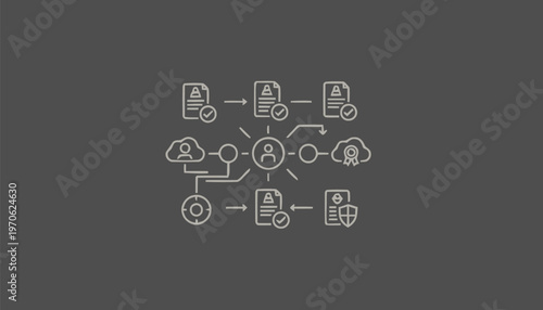 Data Flow Diagram Illustrating Information Processing and Management.