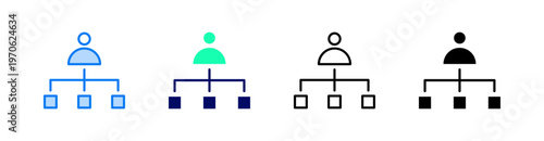 Structure Multiple Style Icon Set Vector 