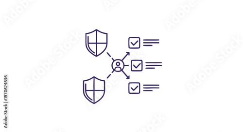 Data Protection and Privacy Compliance Outline Icon.
