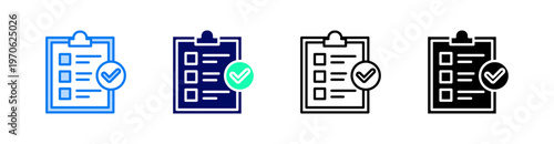 Compliance Multiple Style Icon Set Vector 