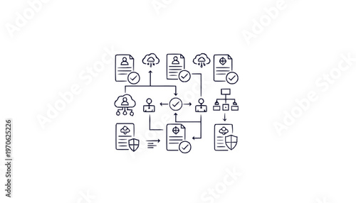 Data Flow Diagram Illustrating Information Processing and Security.