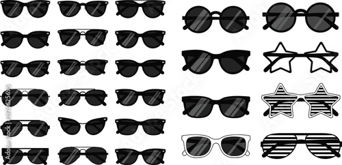 Sunglasses Set with Various Styles and Designs for Summer Fashion, Outdoor Activities, and Eye Protection
