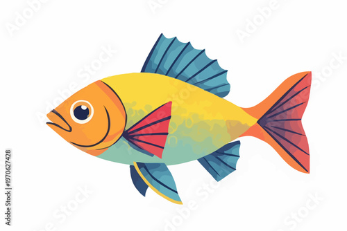 vector illustration of a fish
