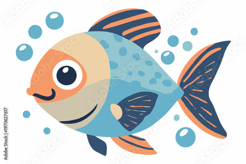 vector illustration of a fish