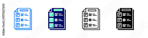 Production Multiple Style Icon Set Vector 