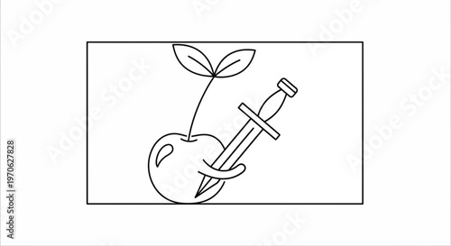 Cherry Stabbed by Knife, Symbol of Betrayal, Danger, and Sweetness