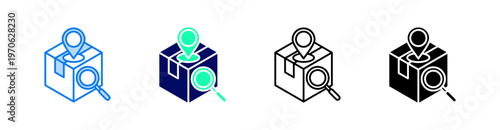 Order Tracking Multiple Style Icon Set Vector 