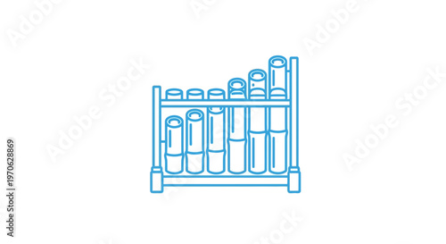 Bamboo Xylophone Musical Instrument Icon, Traditional Percussion, Outline Vector Art