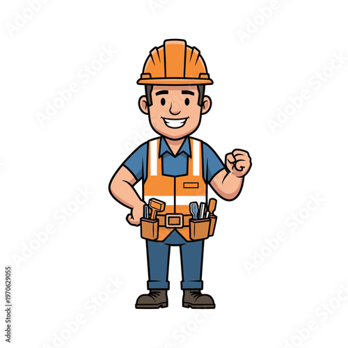 Hard Hat Confidence: A skilled worker, embodying the essence of construction, stands tall in a symbol of expertise and dedication. A beacon of construction integrity.