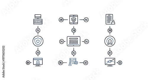 Conceptual illustration of data security, protection, and privacy measures.