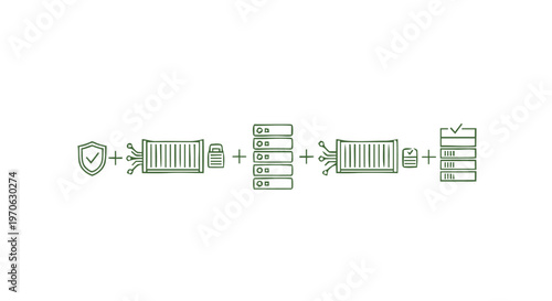 Conceptual illustration of data security, protection, and information management.