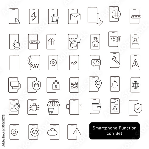 スマートフォン機能アイコンセット