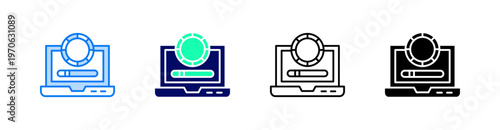 Loading Multiple Style Icon Set Vector 
