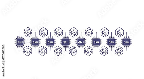 Conceptual Network of Interconnected Data Blocks and Nodes.