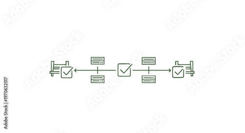 Conceptual illustration of data transfer and information exchange process.