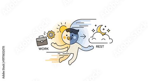 Person Wearing Two Different Masks.