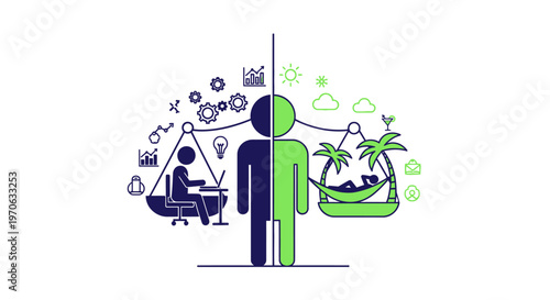 Work Life Balance Concept Illustration 1.
