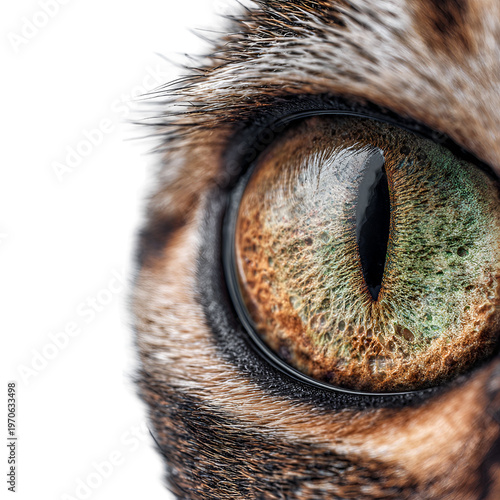Close-up cat eye green iris detail wildlife pet animal texture macro photography