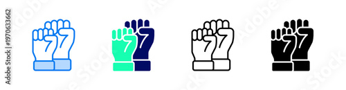 Union Multiple Style Icon Set Vector 