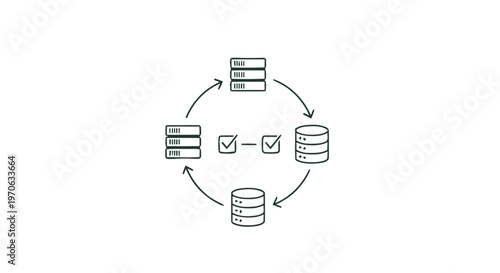 Conceptual illustration of data flow and information processing cycle.