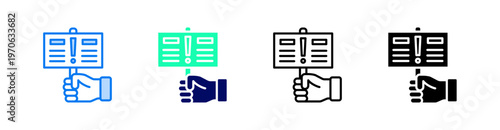 Protest Multiple Style Icon Set Vector 