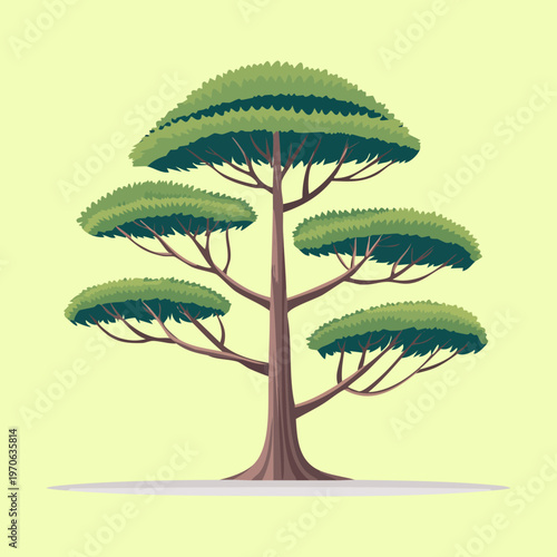 Spreading canopy tree for park landscape architecture urban greenery planning environmental sustainability campaigns and nature inspired branding for community projects