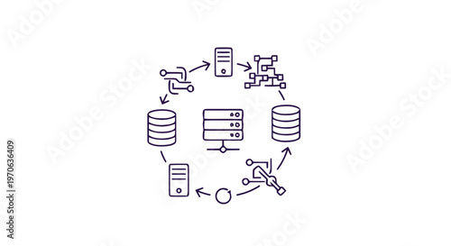 Data Flow Diagram Illustrating Database Server Network Connectivity.