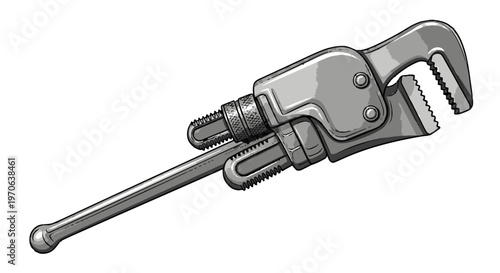 Heavy Duty Pipe Wrench Tool for Plumbing and Industrial Applications