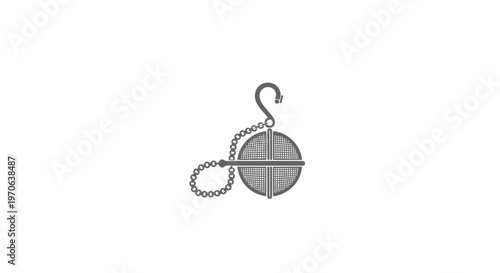 Hanging Metal Tea Strainer with Chain for Loose Leaf Infusion