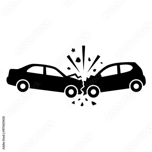 vector illustration of a traffic accident