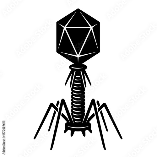 bacteriophage icon illustration vector