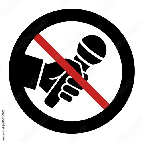 microphone is muted illustration vector