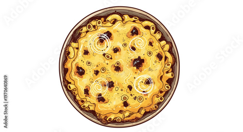 delicious homemade quiche with vegetables in baking dish