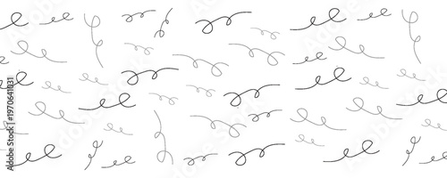 Thin line wavy abstract vector background. Curve wave seamless pattern, curvy long squiggles line. Thin curved wavy lines. Line art striped graphic template. Vector illustration