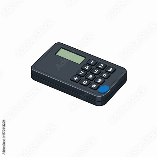 Compact digital security token with a numeric keypad and display screen, essential for multi-factor authentication and secure access control in modern digital environments