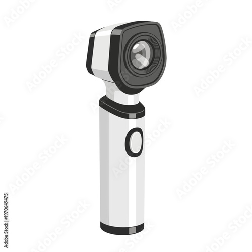 Dermatology Dermatoscope Vector Illustration, Medical Skin Examination Tool for Clinical Diagnostics, Professional Diagnostic Device Icon